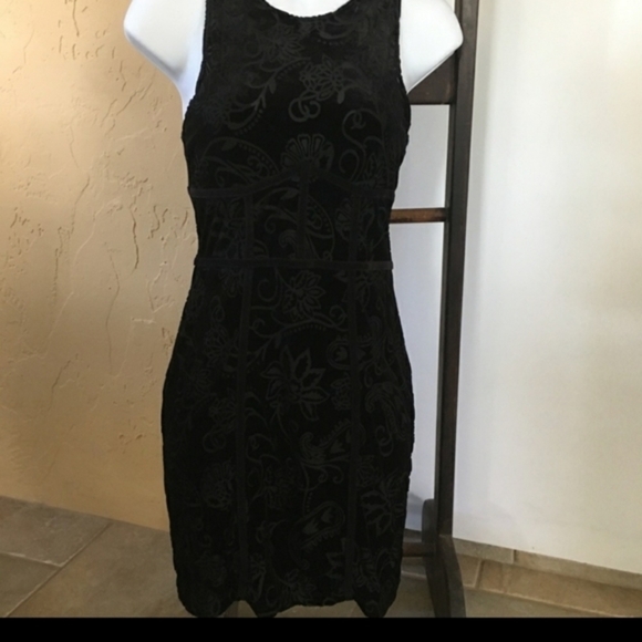 Free People Black Velvet Bodycon‎ Dress - Picture 2 of 4